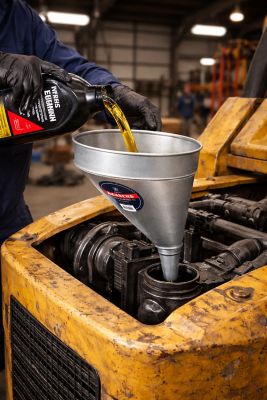 Image showing 3 th Behrens 6 qt., Galvanized Steel Offset Funnel