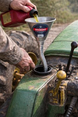 Image showing  1 qt., Galvanized Steel 14 in. Flex Spout Funnel