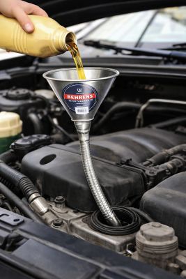 Image showing  1 qt., Galvanized Steel 14 in. Flex Spout Funnel