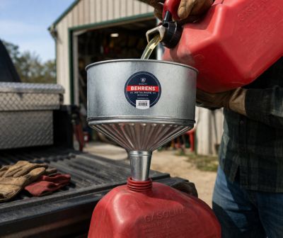 Image showing  12 qt. Galvanized Steel Funnel