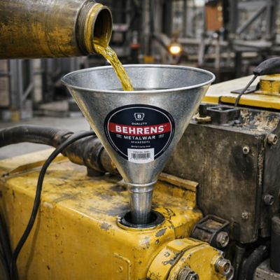 Image showing 4 th Behrens 2 qt., Galvanized Steel Funnel