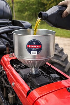Image showing 2 th Behrens 8 qt., Galvanized Steel Lock-On Tractor Funnel