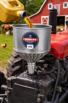 Image showing 5 th Behrens 8 qt., Galvanized Steel Lock-On Tractor Funnel