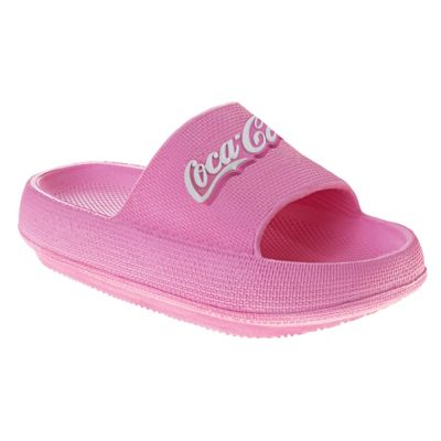 Coca-Cola Men's Classic Script Casual Comfy Slides for Adults