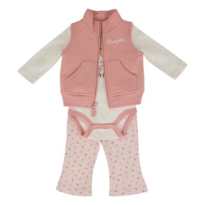 Wrangler Girls' Vest Set, 3 pc.