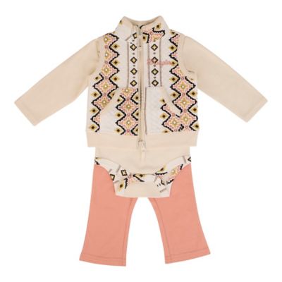 Wrangler Girls' Aztec Vest Set, 3 pc.