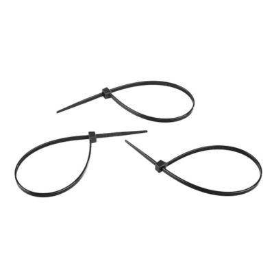 JobSmart 8 in. 40 lb. UV-Resistant Cable Ties, Black, 100 pk.
