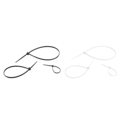 JobSmart Assorted Length Cable Ties, Black/Natural, 700 pk.