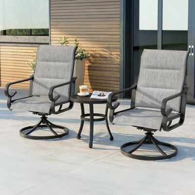 Nuu Garden 3 pc. Outdoor Dining Set with Textilene Chair and Side Table