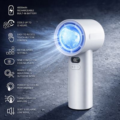 Image showing  Rechargeable Handheld Fan With Cooling Plate