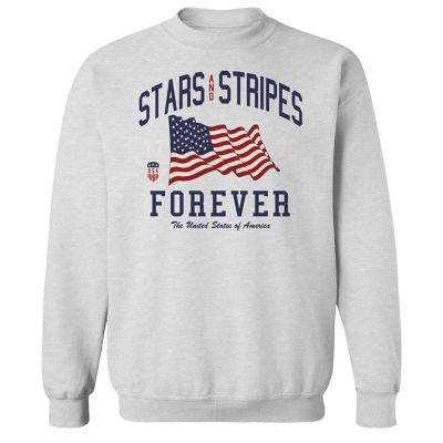 Goodie Two Sleeves Women's Stars And Stripes Long Sleeve Pullover Graphic Sweatshirt