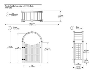 Image showing  Nantucket Deluxe Arbor with 60 in. Gate
