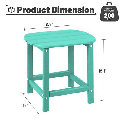 Image showing 1 th Upland HDPE Adirondack Side Tables,Weather-Resistant & Easy Assembly Patio End Table for Garden, Balcony, Porch