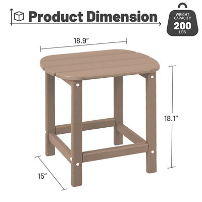 Image showing 1 th Upland HDPE Adirondack Side Tables,Weather-Resistant & Easy Assembly Patio End Table for Garden, Balcony, Porch