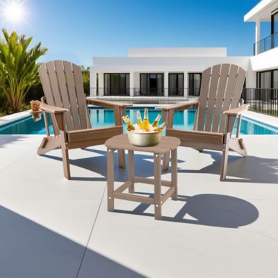 Image showing 2 th Upland HDPE Adirondack Side Tables,Weather-Resistant & Easy Assembly Patio End Table for Garden, Balcony, Porch