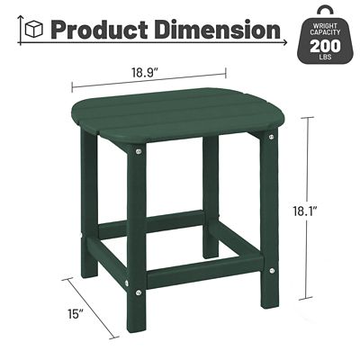 Image showing 1 th Upland HDPE Adirondack Side Tables,Weather-Resistant & Easy Assembly Patio End Table for Garden, Balcony, Porch