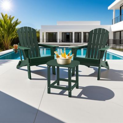 Image showing 2 th Upland HDPE Adirondack Side Tables,Weather-Resistant & Easy Assembly Patio End Table for Garden, Balcony, Porch