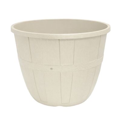 Growscape 10 in. Bushel Basket Planter, Cream