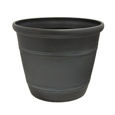 Growscape 10 in. Classic Basket Planter, Charcoal