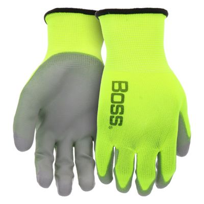 Boss Nitrile Coated Grip Work Gloves, 15 Pairs