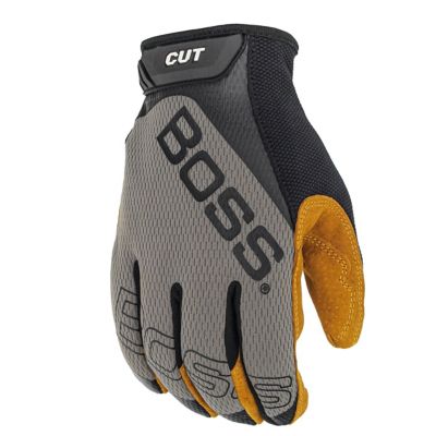 Image showing  Premium Pigskin Leather Palm Cut Resistant Work Glove with Mesh Fabric Back