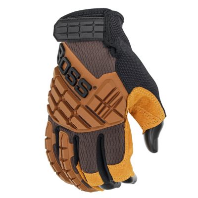 Image showing  Premium Pigskin Padded Leather Palm Framer Gloves with Mesh Fabric Back