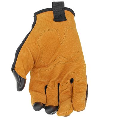 Image showing  Premium Pigskin Padded Leather Palm Framer Gloves with Mesh Fabric Back