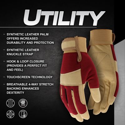 Image showing  Women's Synthetic leather Utility Work Gloves