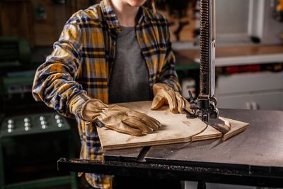 Image showing  Women's Water Resistant Cowhide Leather Work Gloves