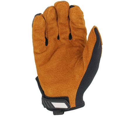 Image showing  Premium Pigskin Leather Palm Work Gloves with Mesh Fabric Back