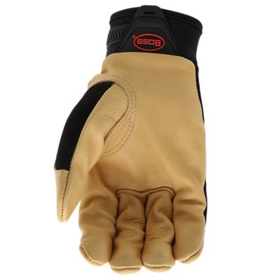 Image showing 5 th Boss Water Resistant Cowhide Leather Work Gloves with Adjustable Wrist