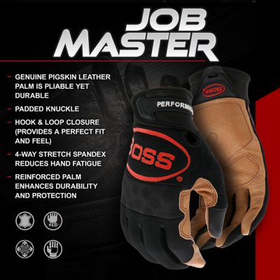 Image showing  Durable Padded Utility Leather Work Gloves