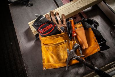 Image showing  Durable Padded Utility Leather Work Gloves