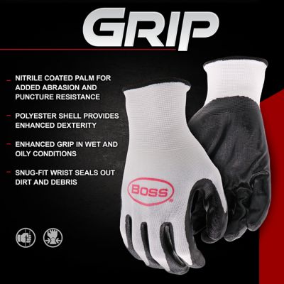 Image showing  Nitrile Coated Grip Work Gloves, 5 Pairs