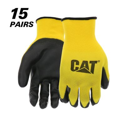 CAT Polyurethane Multi-Purpose Work Gloves, 15 pk.