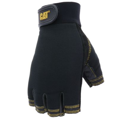 Image showing  Half Finger Reversed Pigskin Work Gloves