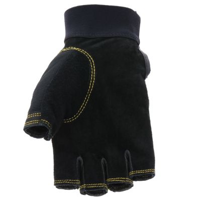 Image showing  Half Finger Reversed Pigskin Work Gloves