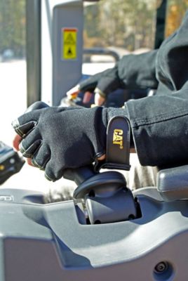 Image showing  Half Finger Reversed Pigskin Work Gloves