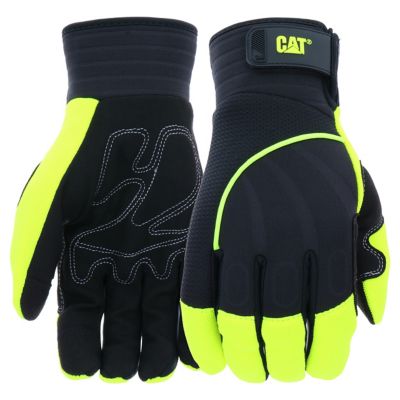 Image showing 0 th CAT Synthetic Leather Padded Palm Utility Work Gloves with Adjustable Wrist