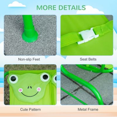 Image showing  Kids Porch Swing with Adjustable Sun Canopy & Seatbelts, Outdoor Hanging Chair Gift for Ages 3-6