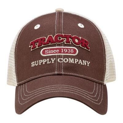 Tractor Supply Unisex Adult 6-Panel Mesh Back Vintage Embroidered Logo Hat, Navy