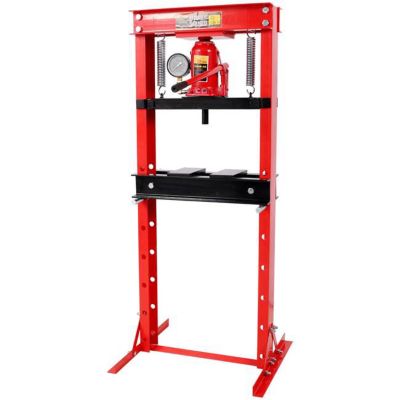 Image showing  20 Ton Bottle Jack Shop Press with Gauge, Red