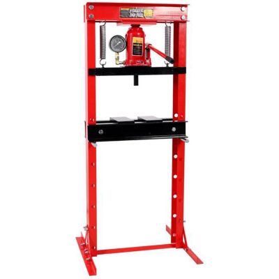Image showing  20 Ton Bottle Jack Shop Press with Gauge, Red