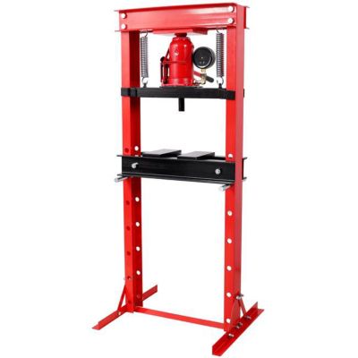 Image showing  20 Ton Bottle Jack Shop Press with Gauge, Red