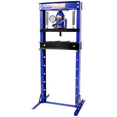 Image showing  20 Ton Bottle Jack Shop Press with Gauge, Blue