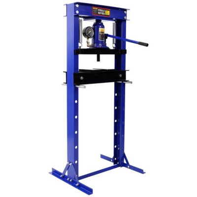 Image showing  20 Ton Bottle Jack Shop Press with Gauge, Blue