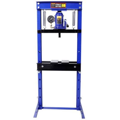 Image showing  20 Ton Bottle Jack Shop Press with Gauge, Blue