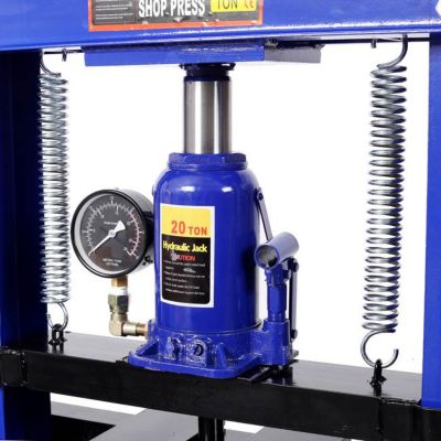 Image showing 7 th TMB 20 Ton Bottle Jack Shop Press with Gauge, Blue