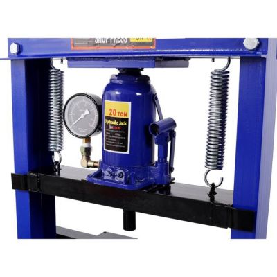 Image showing 8 th TMB 20 Ton Bottle Jack Shop Press with Gauge, Blue