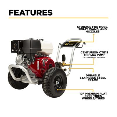 Image showing  4200 PSI 4.2 GPM Cold Water Gas PW Honda GX390 and Comet Triplex Pump on Aluminum Frame